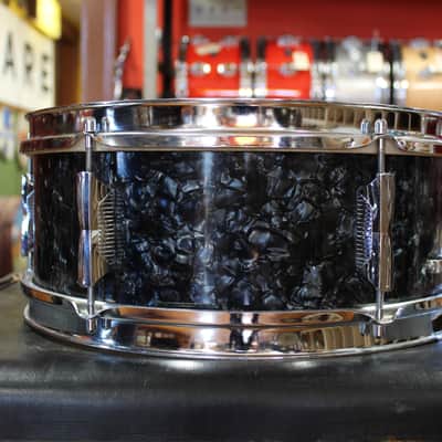 1960s Beverley 5x14 Snare Drum in Black Diamond Pearl image 8