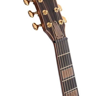 Cort MODERNBLACK Modern Concert Body Venetian Cutaway Solid European Sitka Spruce Top Walnut Reinforced Mahogany Neck 6-String Acoustic-Electric Guitar w/Hard Case image 8