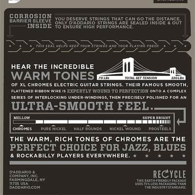 D'Addario Guitar Strings  Electric  1 Set  ECG26  Chromes  Medium image 2