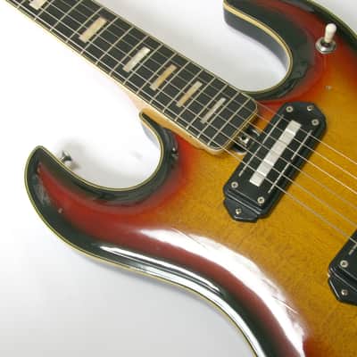 1967 Teisco DG-67 Vintage MIJ Electric Guitar w/ Hardshell Case & TEISCO Pick image 3
