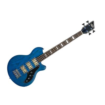 Supro 2043PTB Huntington III with Piezo Pickup Transparent Blue