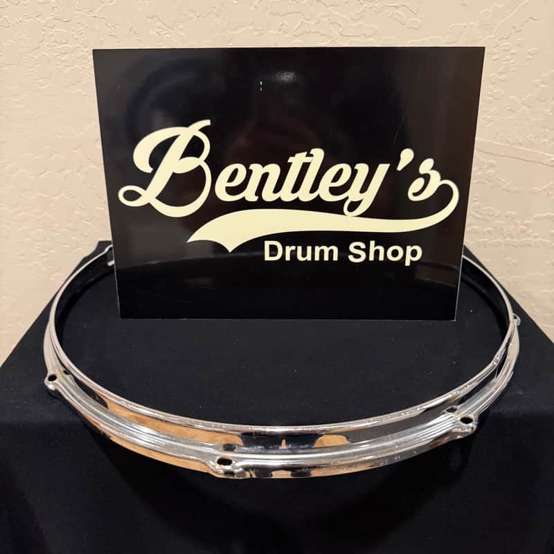 Vintage 60's/70's Slingerland 15" 8-Hole COB Chrome-over-Brass Stick Saver Snare Side Hoop (Rm 4 Box 32) image 1