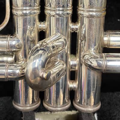 Bach Stradivarius Trumpet Model 37G, Silver Finish, Gold Brass Bell image 3
