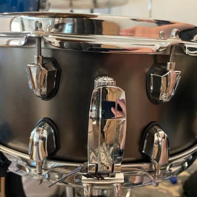 Mapex BPBR460CSB Black Panther Wraith Matt Halpern Signature 14x6" Brass Snare Drum 2010s - Satin Black image 3