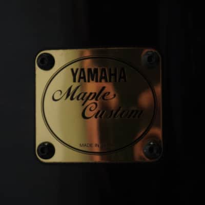 YAMAHA MAPLE CUSTOM 4-PIECE SHELL SET 22/10/12/14 IN BLACK LACQUER image 6
