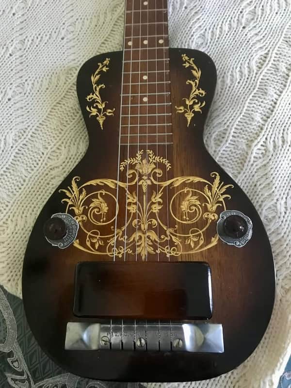 Oahu 1938 - Sunburst lap steel, w/ gold stencil accent, w/ matching amp!!! image 1