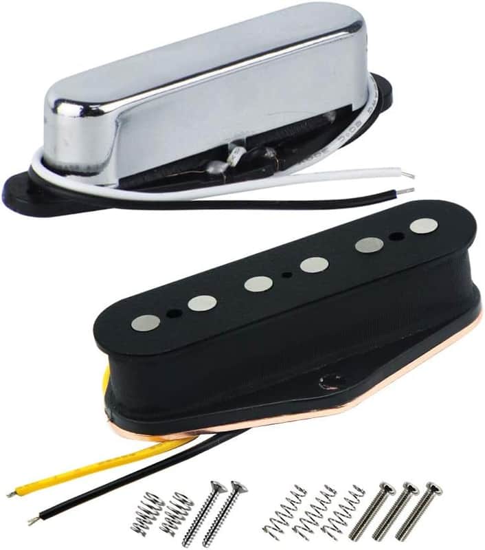 Geaux Guitar Alnico 5 Guitar Pups Tele Bridge Pickup w/Neck Pickup (Chrome) - Chrome image 1