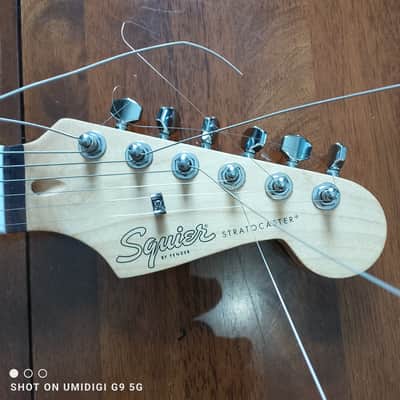 95 Fender SQUIER Body/NEW NECK Stratocaster 1995 - Blue/Black image 3
