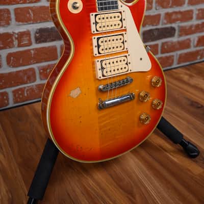 Gibson Custom Shop Ace Frehley Budokan 1974 Les Paul Custom Aged #100 of 100 Heritage Cherry Sunburst Relic 2011 w/OHSC image 10