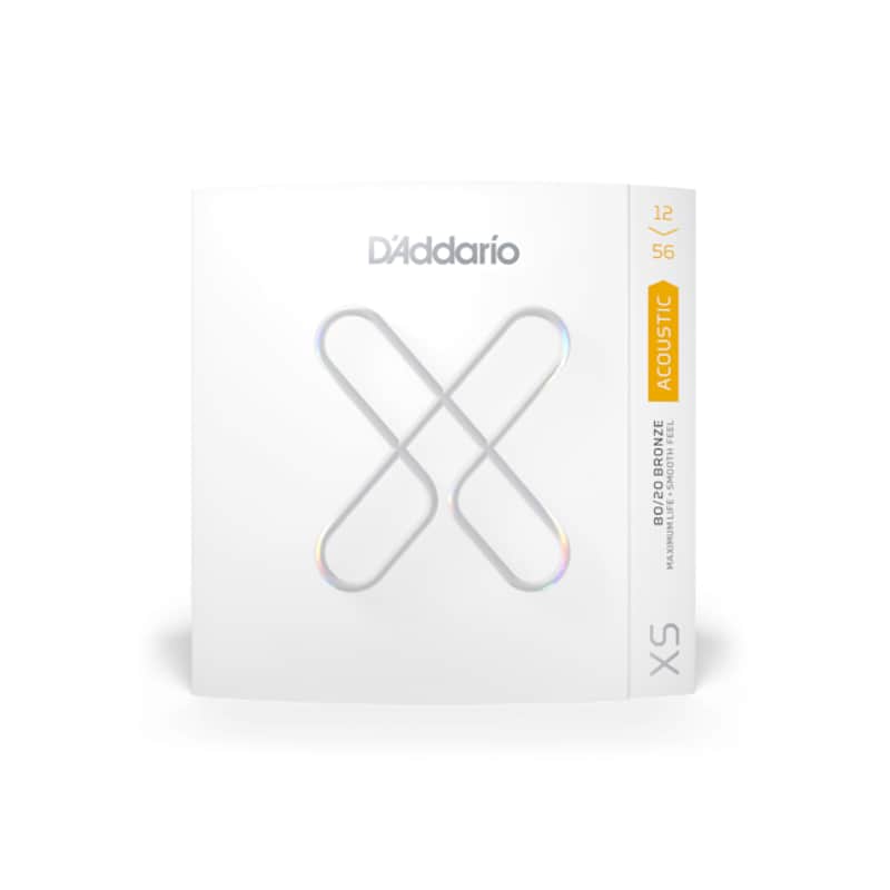 D'Addario XSABR1256 XS 80/20 Bronze Coated Acoustic Guitar Strings - Light Top / Medium Bottom (12-56) image 1