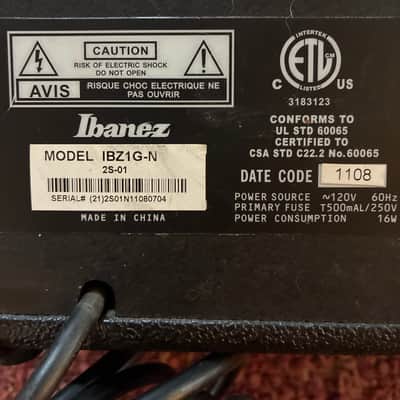 Ibanez IBZ1G 2008 - Black image 4