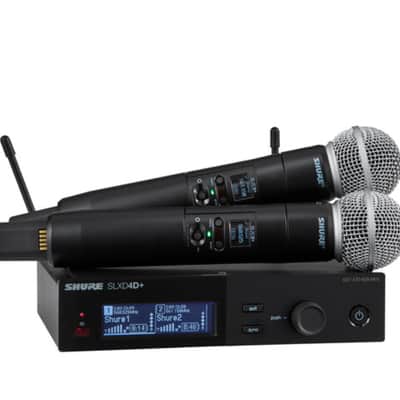 Shure SLXD24D/SM58-h55 freq- Digital Wireless Dual Handheld System - NEW - BLACK image 1