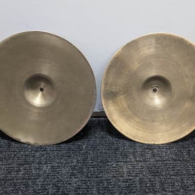Zildjian 14" A. Zildjian '60s Stamp Hi-Hat Cymbals (Pair) 1960s - Traditional image 10