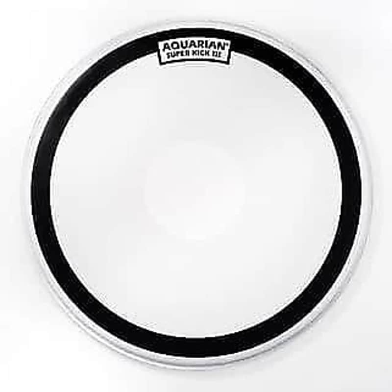 Aquarian SKIII22 22" White Texture Coated Super Kick III w/ Power Dot Bass Drum Head image 1