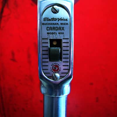 Vintage 1950's Electro Voice 950 crystal cardioid microphone w E.V 423A desk stand display prop image 5