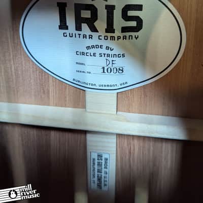 Iris DF Burst w/ White binding and Firestripe pickguard Acoustic Guitar image 11
