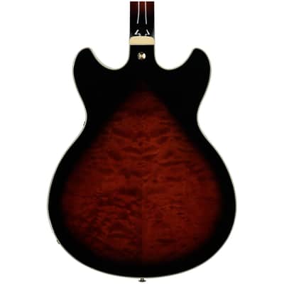 Ibanez AS93QMSP Artcore Electric Guitar, Dark Brown Sunburst image 5