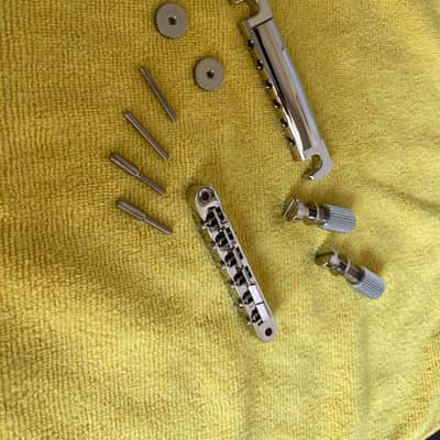 Gibson ABR-1 “Wired” Nickel Bridge and Aluminum Stop Bar Tailpiece Combo Current - Nickel Plated image 4