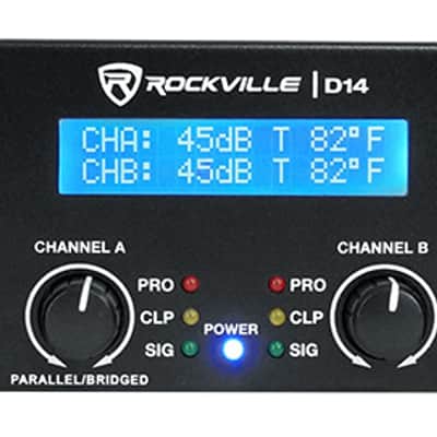 Rockville D14 7000w Peak/2000w RMS 2 Channel Power Amplifier Pro/DJ Amp+Cables image 3