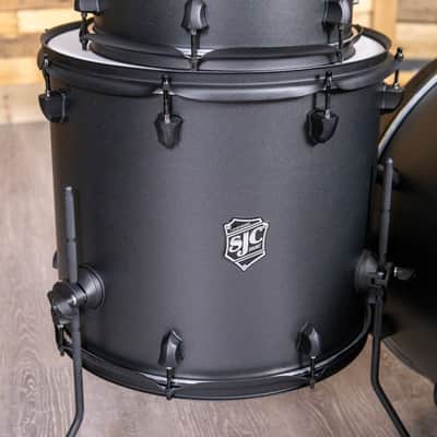 SJC Drums PFK322FBGGW Pathfinder 3pc Kit (8x12,14x16,18x22) - Galaxy Grey, Black HW image 6