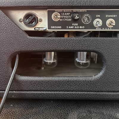 Fender Bassman 2-Channel 50-Watt Guitar Amp Head 1964 - 1967 - Black Panel image 5