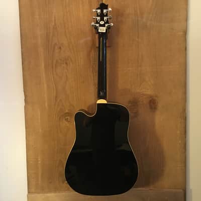 Samick Greg Bennett Design D-2CE/BK Dreadnought Cutaway Acoustic Electric Guitar Black image 4