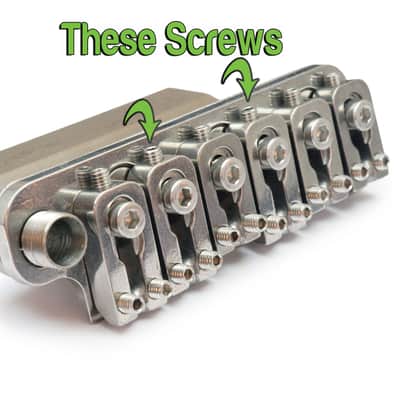 Black Intonation Adjustment Screws for VegaTrem VT1 Tremolo – Set of 6 (Screws Only) image 2