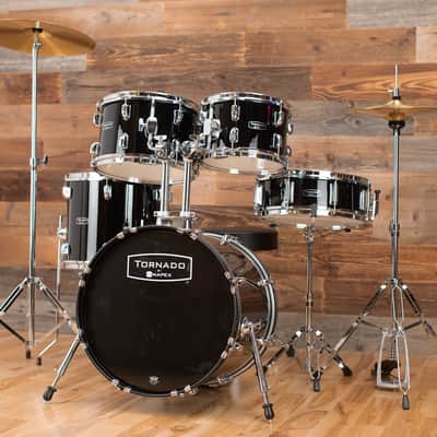 Mapex Tornado 3 Compact 5 Piece Drum Kit, Black With Hardware, Cymbals And Stool image 2