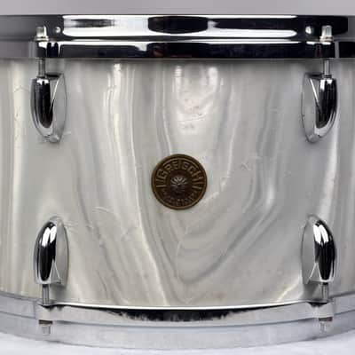 Gretsch 18/12/12/14/5.5x14" 60's Round Badge Bop Drum Set - White Satin Flame image 20