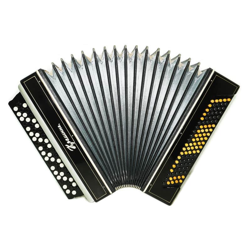 Folk Button Accordion, Lightweight Bayan Kreminne, made in Ukraine, New Straps Case 2275, Beautiful and Rich sound. image 1