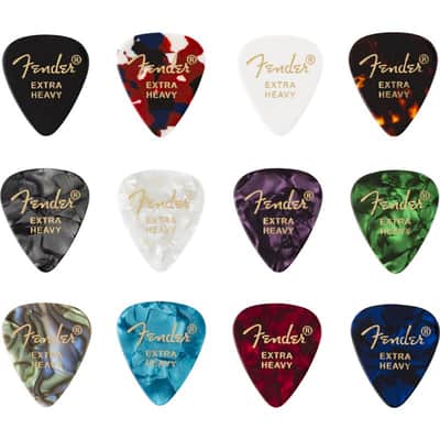 Fender 351 Celluloid Medley Picks - Extra Heavy (12)