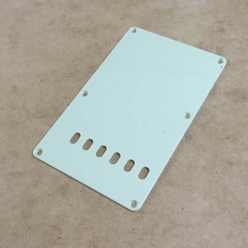 Fender Vintage Spec Aged White Relic Tremolo Cover Strat Back Plate Mint Green image 1