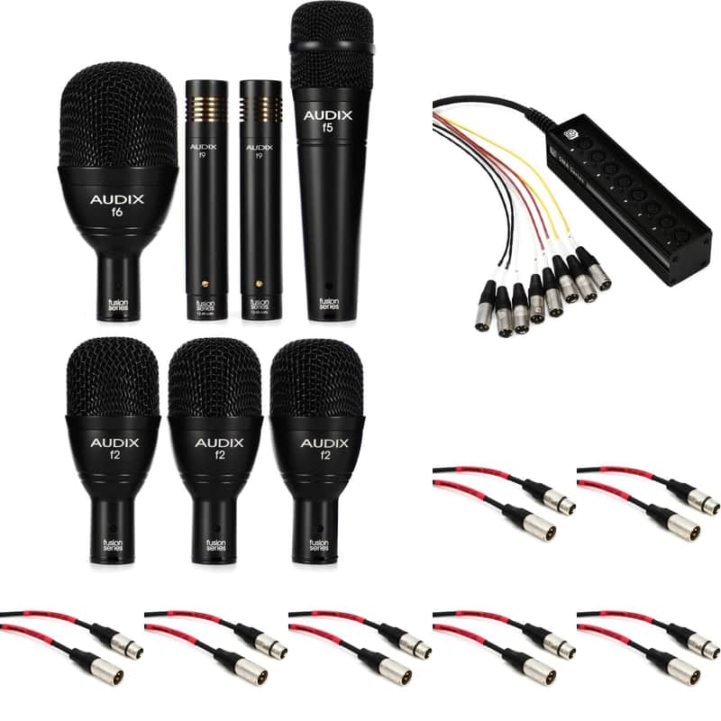 Audix FP7 7-piece Drum Microphone Package with Snake and Cables image 1