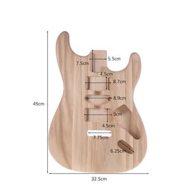 Unfinished Candlenut Wood Electric Stratocaster Guitar Body – DIY ST Guitar Body Replacement Part image 2