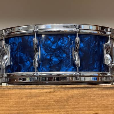 1960's Premier Hi-Fi  5.5x14" Blue Pearl Snare Drum image 8