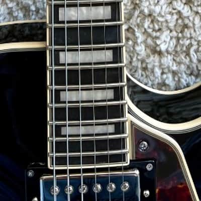 DAngelico Premier SS Semi-Hollow Electric Guitar, Black Flake, Stopbar Tailpiece image 7
