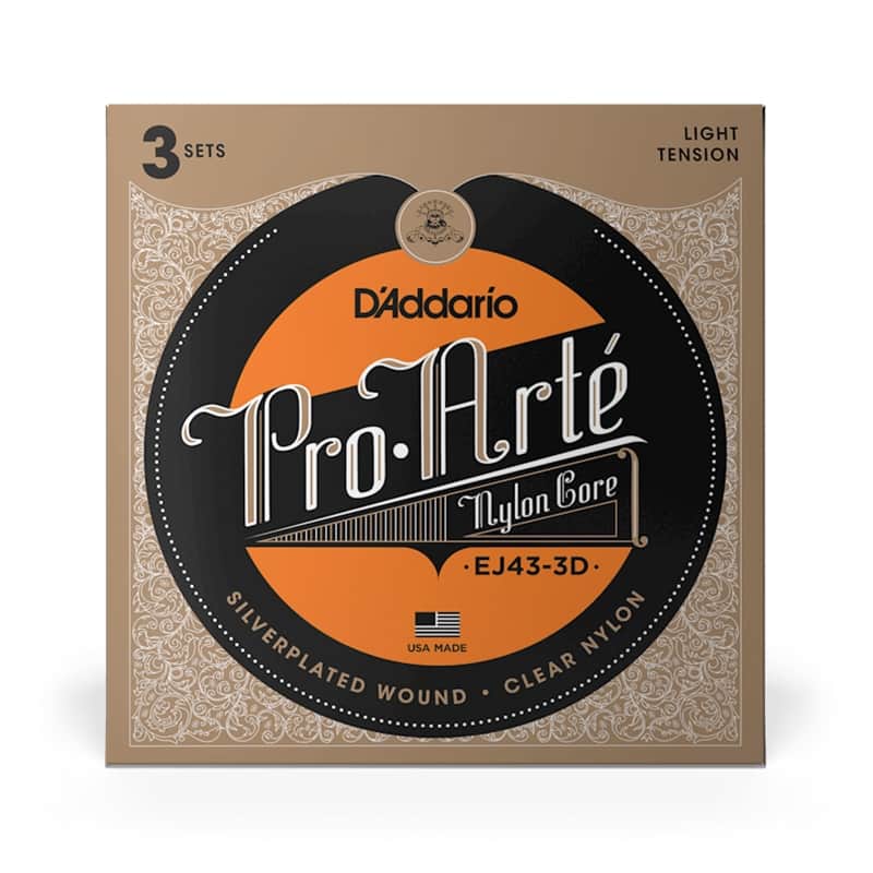 Mint D'Addario EJ43-3D EJ43 3-Pack Pro-Arté Classical Nylon Guitar Strings, Light image 1
