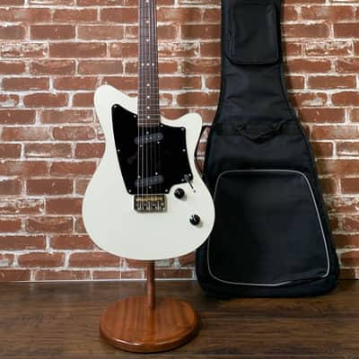 Swope Biscayne Double Slant Pickups "White Sand" finish w/ Black Bakelite Guard 7lbs 0.6oz (Authorized Dealer) image 11