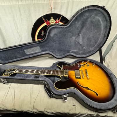 Epiphone Sheraton II 2 Semi-Hollowbody Guitar with Case - MIK Korea 2003 - Vintage Sunburst image 1