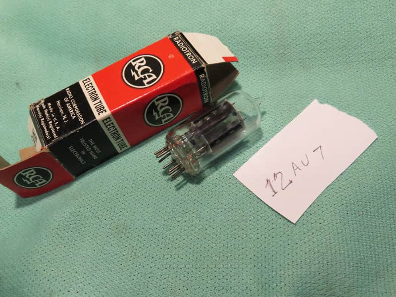 vintage RCA tube 12au7 w/ box for fender marshall gibson tube amps image 1