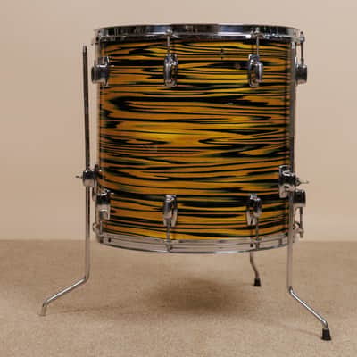 1970s Ludwig Standard 16x16 Lemon Strata Floor Tom image 5