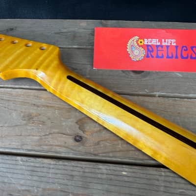 Real Life Relics Curly Flame Maple Stratocaster® Style Neck 21 Fret SMMFV21 #2 image 5