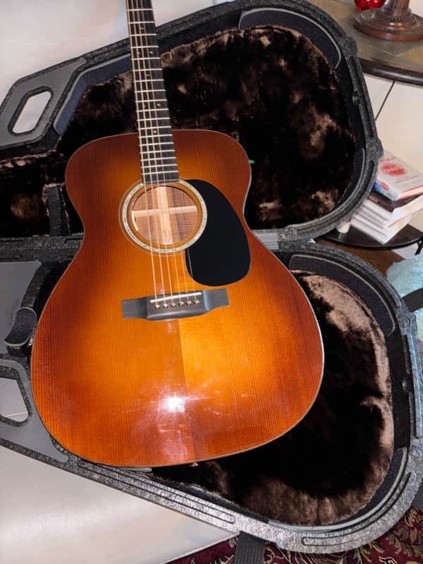 C.F. Martin OM width 0000 Grand Auditorium AAAA Flamed Koa Adirondack - LR Baggs Anthem 1 of 3 image 1