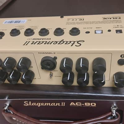 NuX Stageman II AC-80 80-Watt 1x6.5" Acoustic Guitar Combo 2021 - Present - Brown image 4