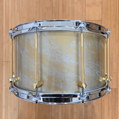 Snares - Noble & Cooley 8x14 SS Oak Snare Drum (Metallic Gold over Metallic Silver Hydro-Dip Gloss) image 5