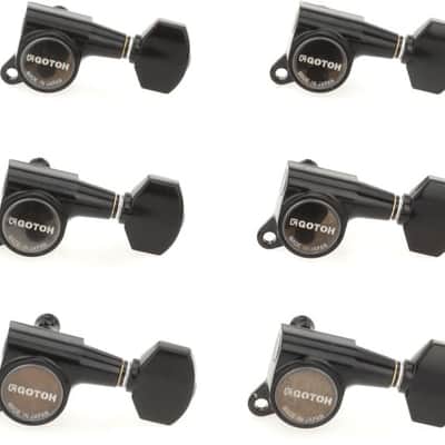 Gotoh SG381-07 Tuning Machine Set - 6 In-line Right-handed  Black Chrome image 2