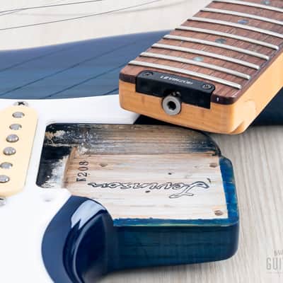 1992 Levinson Blade Texas Blue S-Style Guitar SSS Clear Blue, Japan image 17