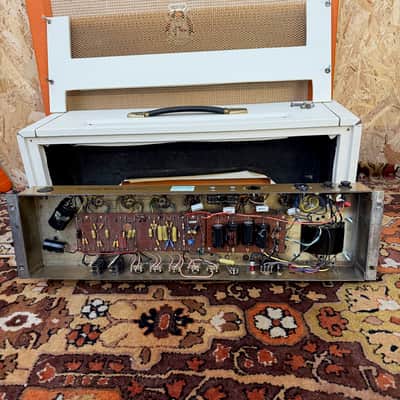 Vintage 1967 Marshall Super Bass White Tolex Plexi Guitar Amplifier Head *1960s* image 21