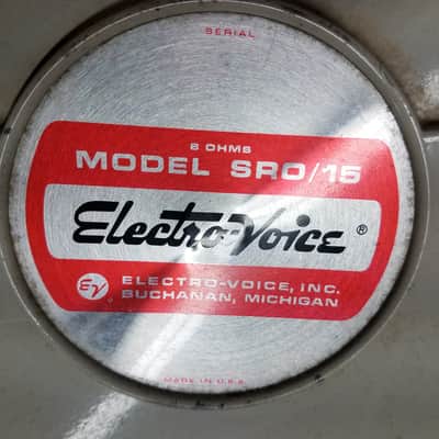 Electro-voice SRO 15L 15" Alnico  guitar speaker coffee can! image 6