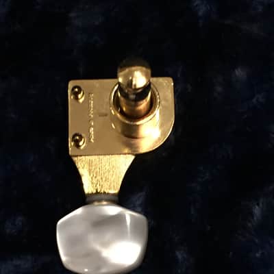 V. RARE Fender Schaller Elite Gold / Pearl Tuners John Mayer BLK 1, SRV #1 Tuning Pegs 099-0846-200 image 10